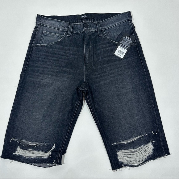 Hudson Made in USA Women Sloane Bermuda Shorts Distressed - Picture 3 of 9